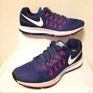 Nike Women's Size 10.5 Zoom Pegasus 33 Running Shoes Blue Athletic Sneaker Gym